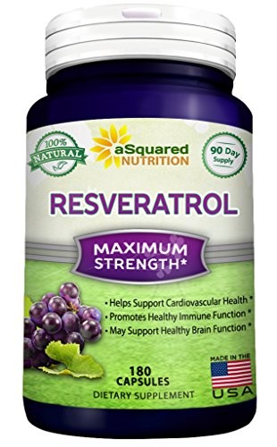 (VIDEO Review) 100% Pure Resveratrol - 1000mg Per Serving Max Strength (180 Capsules) Antioxidant Supplement Extract, Natural Trans-Resveratrol Pills for Heart Health & Weight Loss, Trans Resveratrol