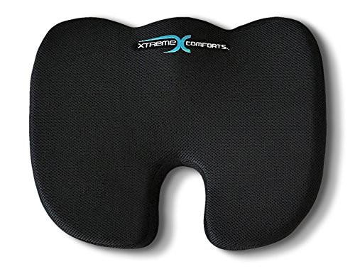 (VIDEO Review) Coccyx Orthopedic Memory Foam Seat Cushion - Helps With Sciatica Back Pain - Perfect for Your Office Chair and Sitting on the Floor Gives Relief From Tailbone Pain