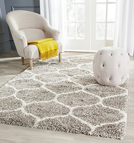 (VIDEO Review) Safavieh Hudson Shag Collection SGH280B Grey and Ivory Area Rug, 8 feet by 10 feet (8' x 10')