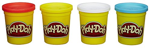 (VIDEO Review) Play-Doh 4-Pack of Colors 20oz - Red, Yellow, White ...