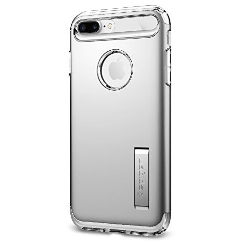 (VIDEO Review) Spigen Slim Armor iPhone 7 Plus Case with Air Cushion Technology and Hybrid Drop Protection with Kickstand for iPhone 7 Plus 2016 - Satin Silver