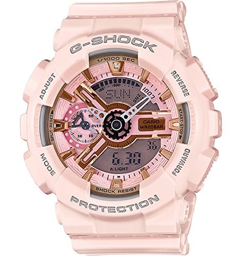 (VIDEO Review) Casio G-Shock Gold and Pink Dial Pink Resin Quartz Ladies Watch GMAS110MP-4A1