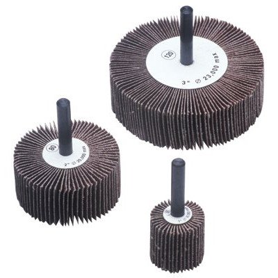10 Pack Benchmark Abrasives 2 x 1 x 1//4 Shank Mounted Aluminum Oxide Flap Wheels 80 Grit