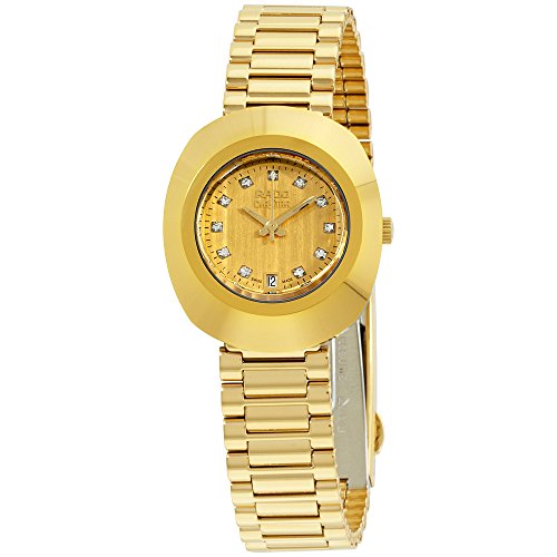 (VIDEO Review) Rado Gold Tone Dial Gold Tone Stainless Steel Ladies ...