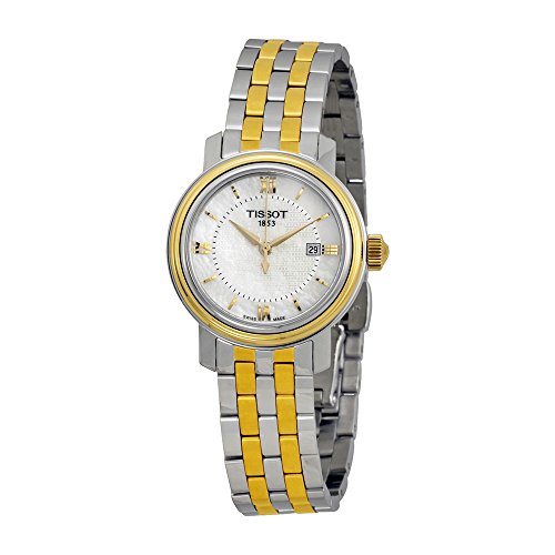 Video Review Tissot Bridgeport Quartz White Mother Of Pearl Dial Two Tone Ladies Watch T097 2790