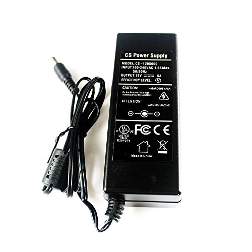 ANVISION AC to DC 12V 5A 60W Power Supply Adapter Plug 3pins 5.5x2.1mm for Led