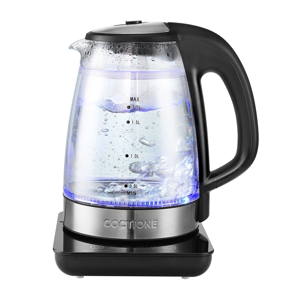 ( Review) Electric Kettle COCTIONE Glass Digital Kettles Double Wall