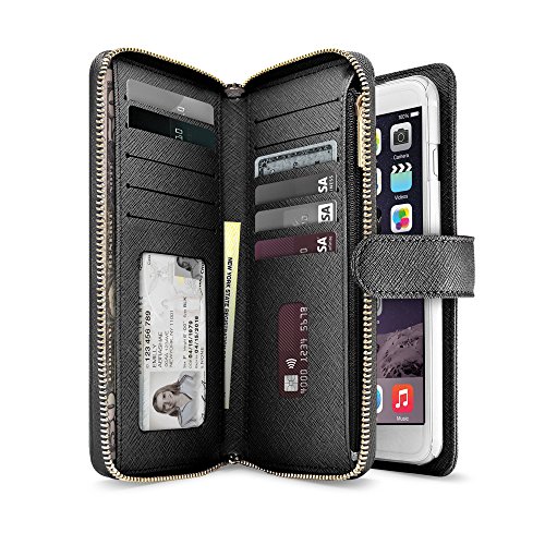 Most Popular iphone 6s plus wallet case with zipper on Amazon to Buy