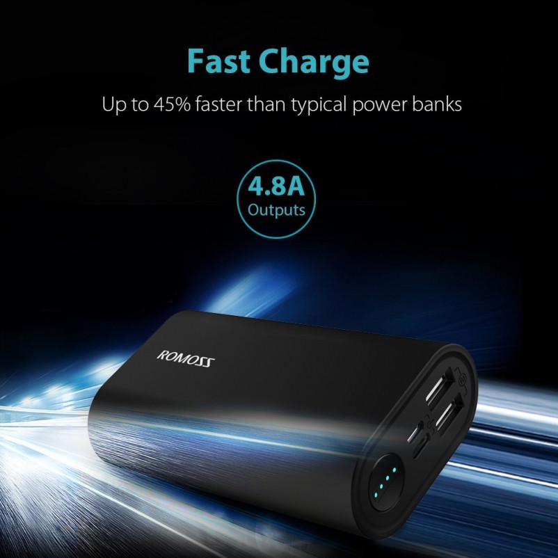 (VIDEO Review) Portable Charger with the Longest Battery Life, ROMOSS 10000mAh Aluminum Power Bank 2-Port 4.8A Max Output