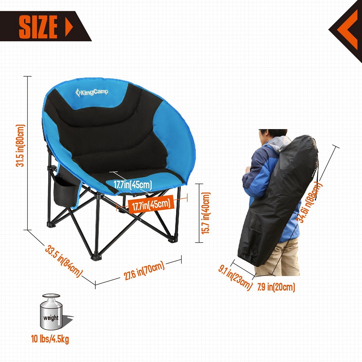 Video Review Kingcamp Moon Leisure Lightweight Camping Chair With