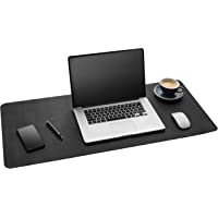 desk Pad para rat/ón de piel sint/ética resistente al agua suave/  rectangular / alfombrilla de escritorio absorbedor pantalla para oficina y hogar color gris S
